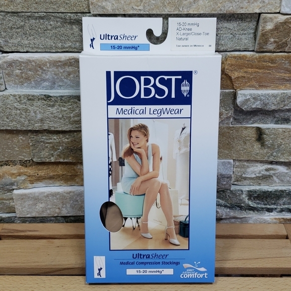 JOBST Compression Stockings 15-20mmHg Closed Toe - Picture 3 of 5